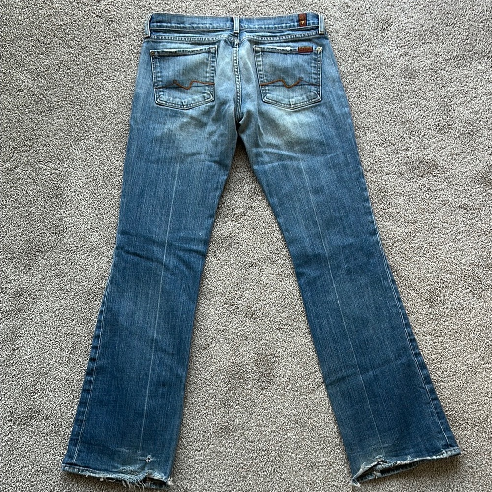 7 FAM Boot Cut Low Rise Jeans - Picture 4 of 6